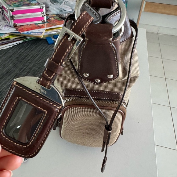 Authentic Prada shoulder bag, Canapa logo, Jaquard canvas - Picture 9 of 10